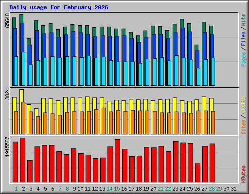 Daily usage for February 2026