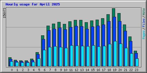 Hourly usage for April 2025