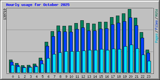 Hourly usage for October 2025